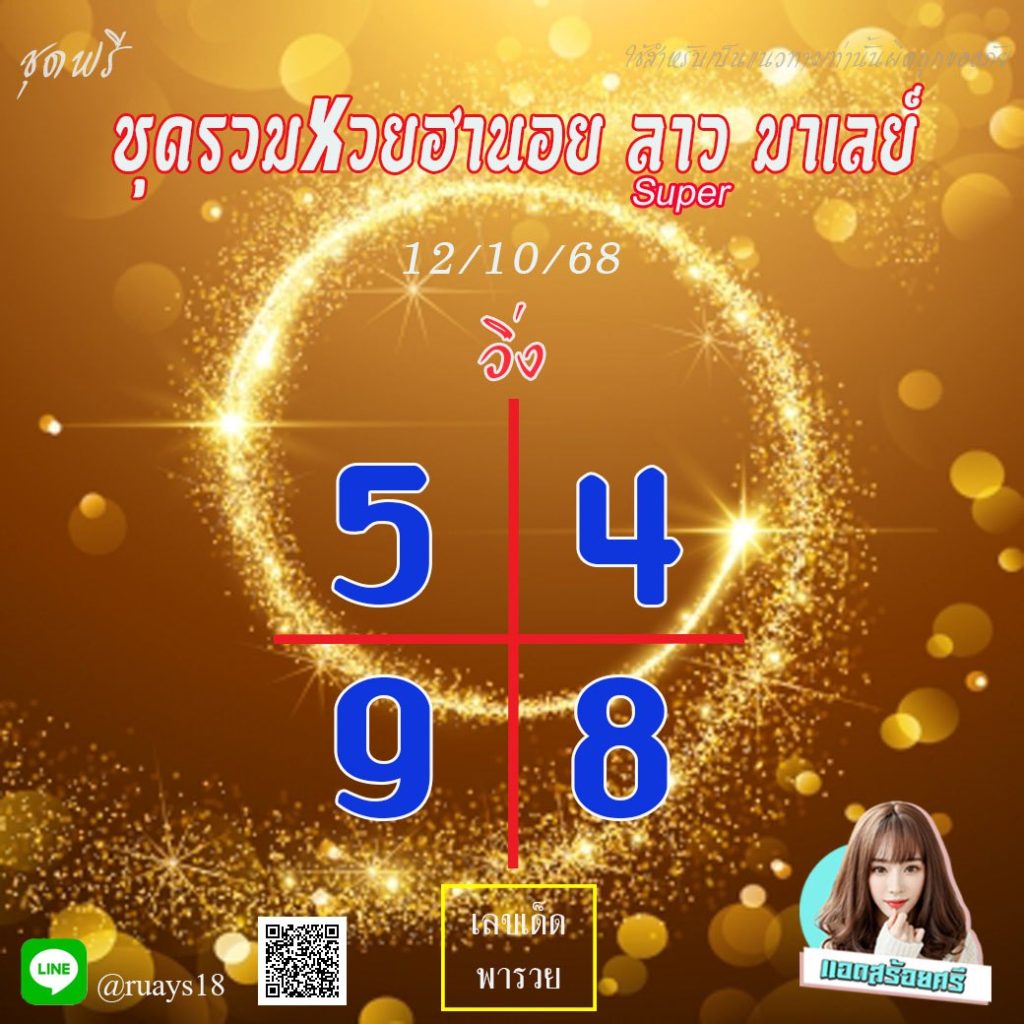 แนวทางหวยลาว หวยฮานอย หวยมาเลย์ แอดสร้อยศรี