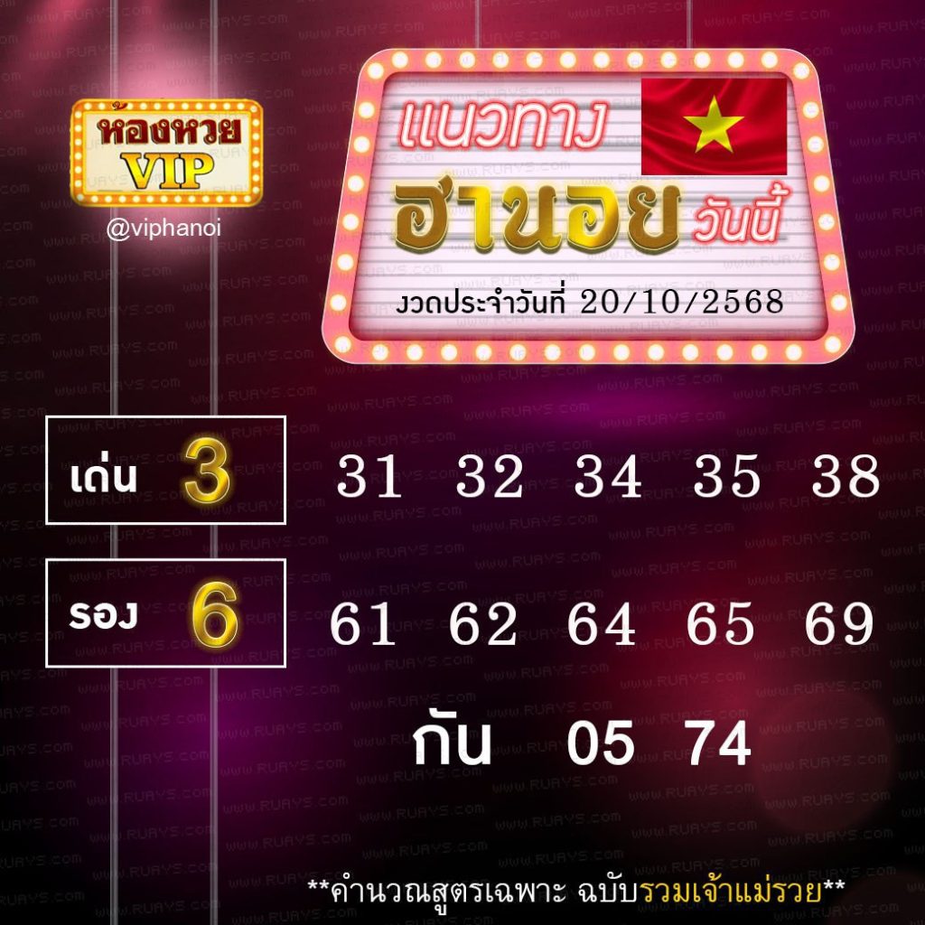 แนวทางหวยฮานอย ห้องวีไอพี