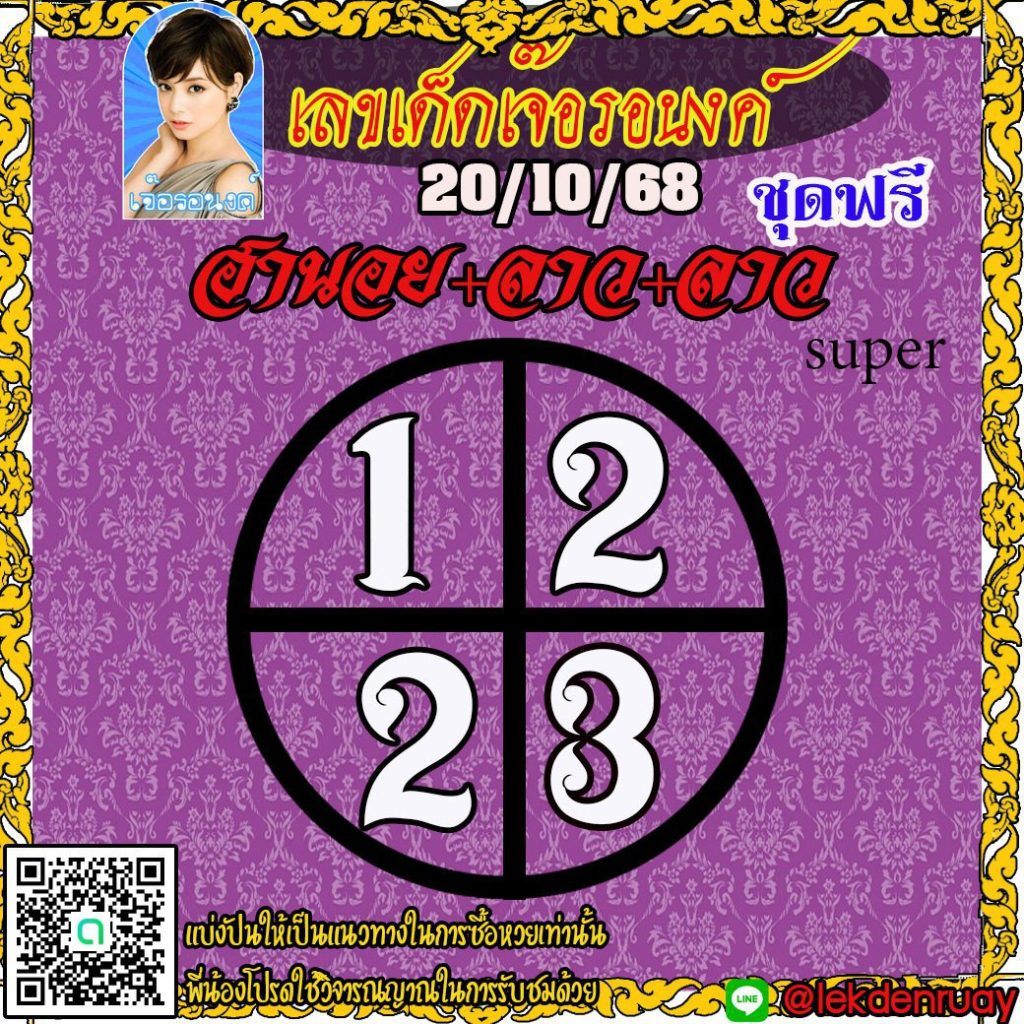 แนวทางหวยลาว หวยฮานอย หวยมาเลย์ เจ๊อรอนงค์