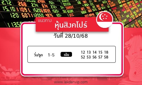 เลขเด็ดหวยหุ้นสิงคโปร์