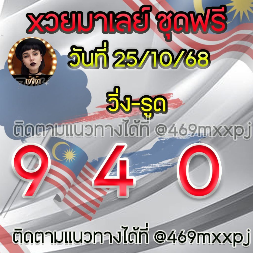 แนวทางหวยมาเลย์ เจ๊จีจ้า